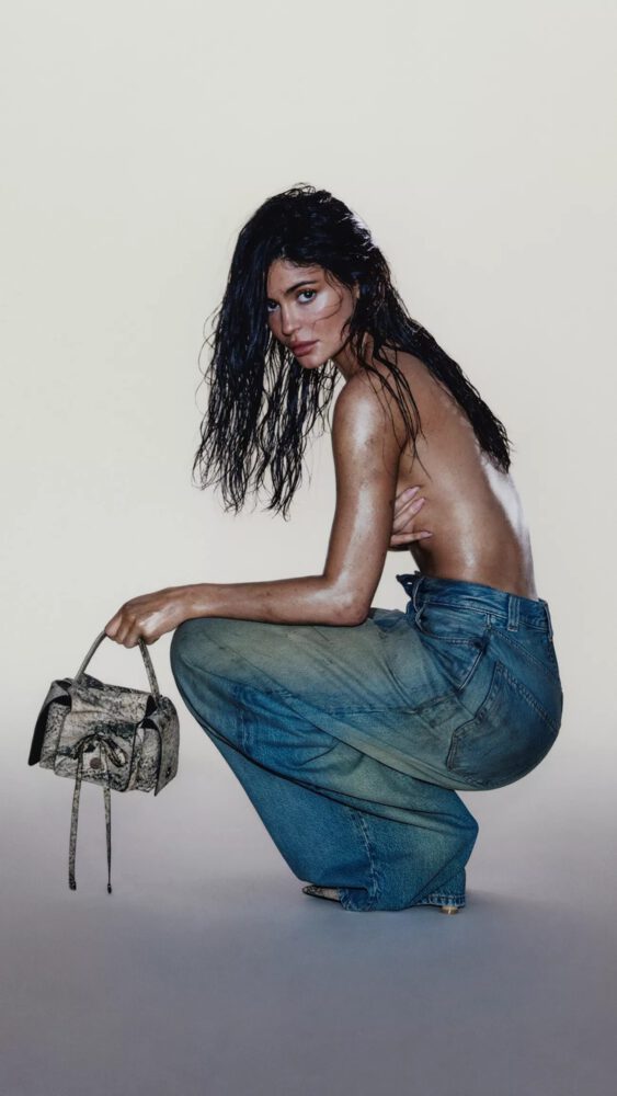 Kylie Jenner Topless Acne Studios Denim