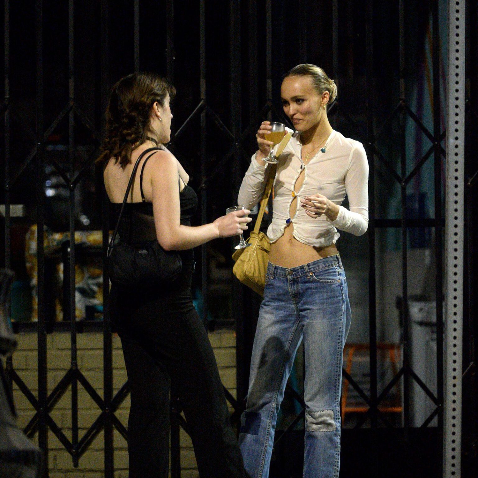 Lily Rose Depp Transparent Top Boobs Nipples