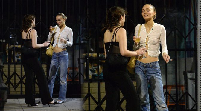 Lily Rose Depp Transparent Top And Nipples
