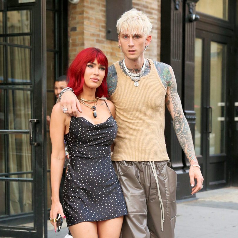 Megan Fox Fiery Red Hair Mini Dress