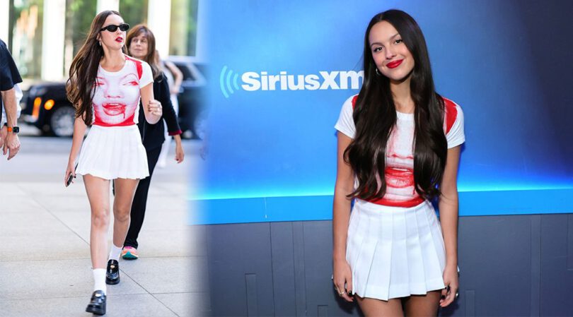 Sizzling Olivia Rodrigo: NYC Visit in a White Mini Skirt – Legs That Turn Heads!