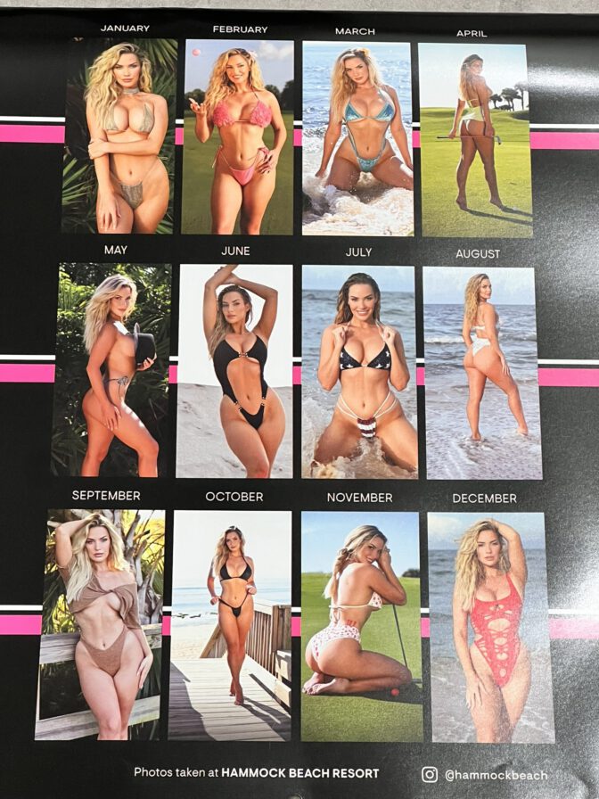 Paige Spiranac Calendar Provocative Boobs Ass