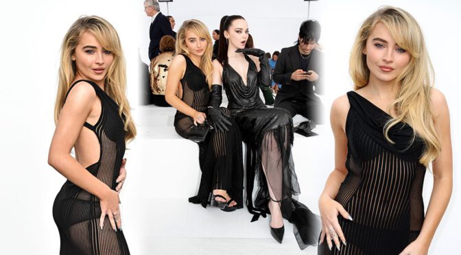 Unveiling Sabrina Carpenter’s Scandalous Outfit at Paris Fashion Week 2024: Sheer Elegance and Sultry Panties