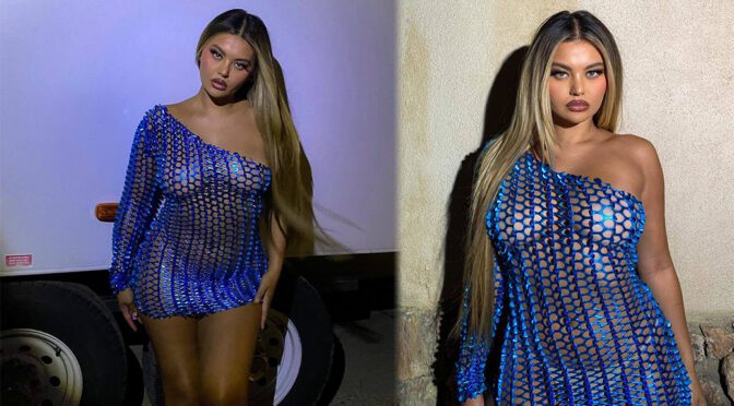 Sofia Jamora’s Scandalous Blue Dress: A Revealing See-Through Experience!Sofia Jamora’s Scandalous Blue Dress: