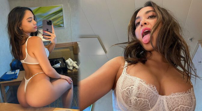 Seduction in Lingerie: Stella Hudgens Flaunts Her Irresistible Assets