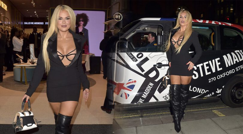 Sensational Tallia Storm: Revealing Outfit and Dazzling Cleavage Stun at Steve Madden Store Opening!