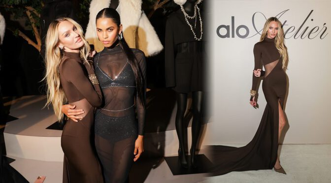Sensational Candice Swanepoel Stuns in Tight Dress at Alo Atelier Launch
