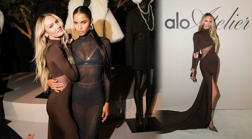 Sensational Candice Swanepoel Stuns in Tight Dress at Alo Atelier Launch