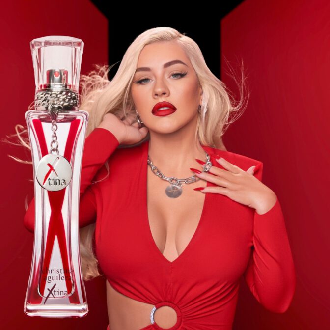 Christina Aguilera Xtina Fragrance Promo Cleavage Boobs