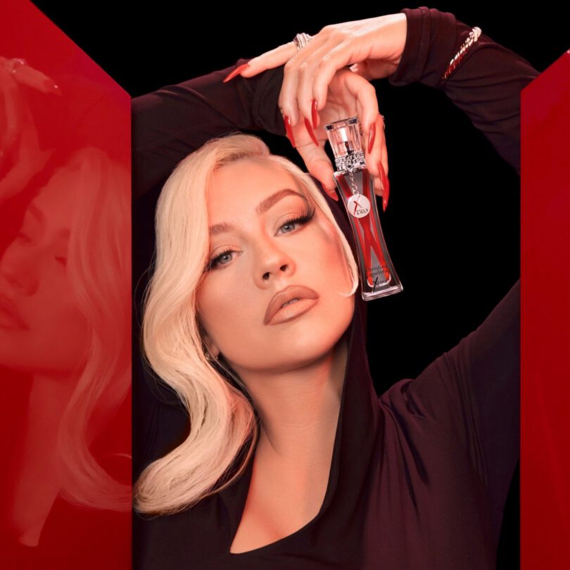 Christina Aguilera Xtina Fragrance Promo Cleavage Boobs