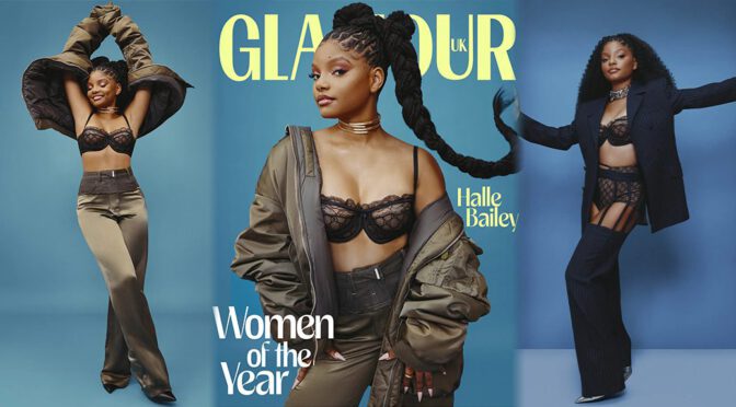 Halle Bailey’s Jaw-Dropping Black Bra Photoshoot for Glamour UK Magazine