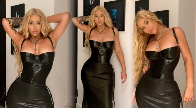 Sizzling Iggy Azalea: Black Dress Reveals Stunning Cleavage and Curvy Charm