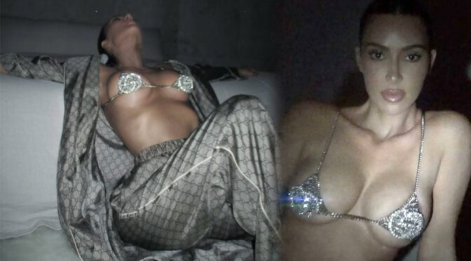 Kim Kardashian Big Boobs In Little Bra