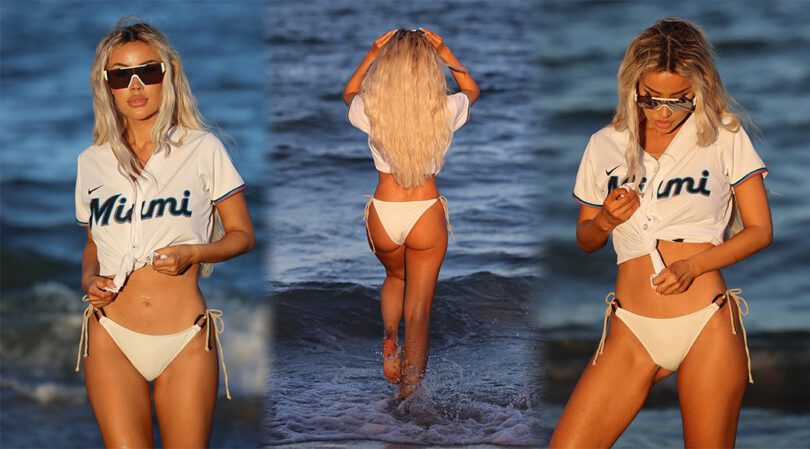 Lisa Opie’s Jaw-Dropping Bikini Booty at Miami Beach