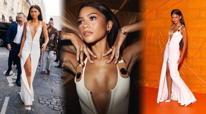 Zendaya Sexy Braless Cleavage