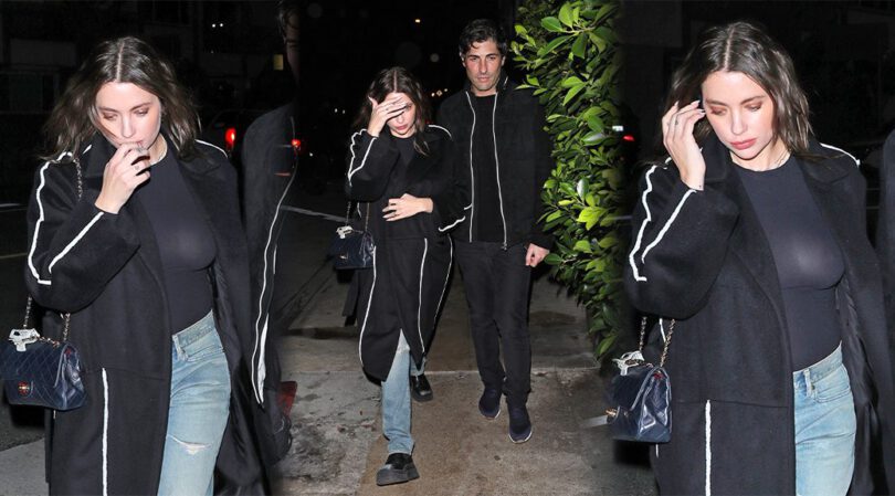 Ashley Benson’s Daring Dinner Look: Braless Beauty in Sheer Black Top Revealing Stunning See-Through Elegance!