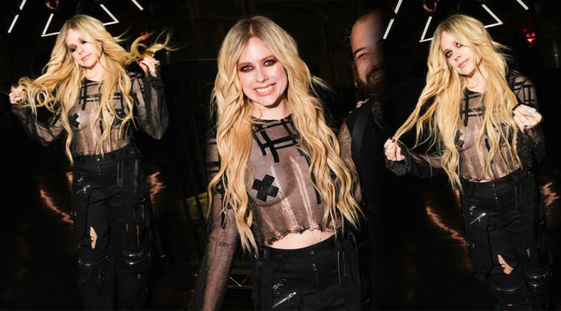 Avril Lavigne Bares It All: Nipple Pasties and Braless Glory at Ashton Michael RTW!