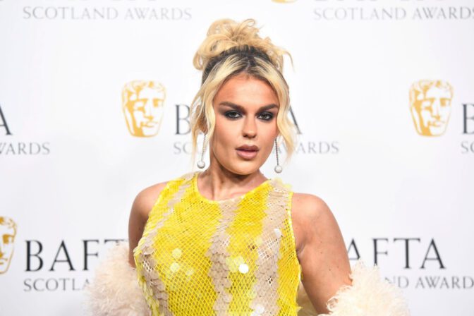 Braless Nipples Tallia Storm Red Carpet Bafta Scotland