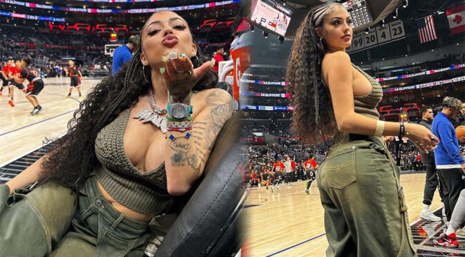 Sultry Sensation: Malu Trevejo’s NBA Game Stunner Reveals Sexy Cleavage!