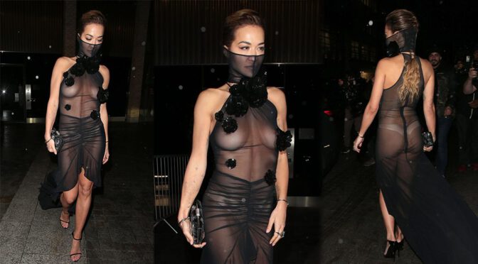 Sizzling Sensation: Rita Ora Flaunts Bare Breasts and Nipples in Risqué Vogue Party Ensemble
