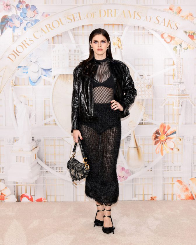 Saks Holiday Display Alexandra Daddario Cleavage