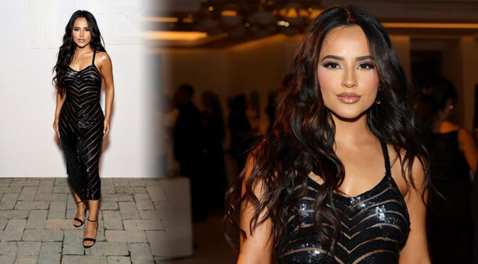 Ravishing Becky G Graces Miami Beach Event in a Head-Turning Dress