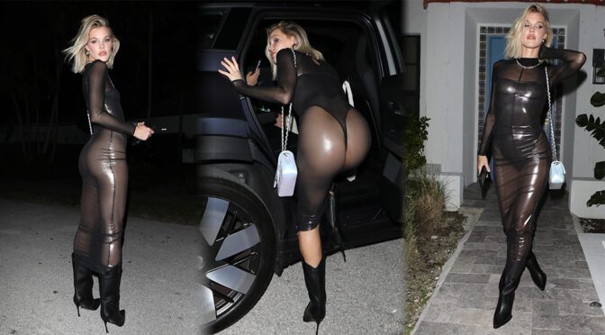 Joy Corrigan’s Daring Display: Scandalous See-Through Dress Unveils Perfect Ass and Sexy Nipples at Art Basel