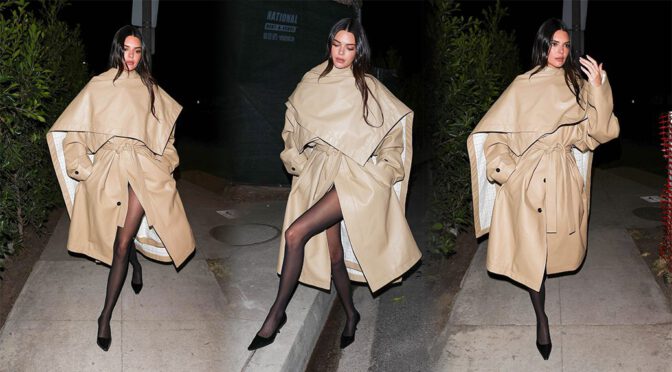 Legs for Days: Kendall Jenner’s Allure in Sexy Black Pantyhose Takes Over Beverly Hills