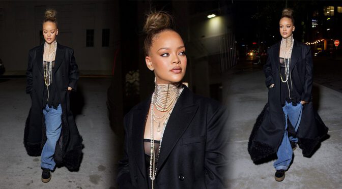 LA’s Temptation: Rihanna’s Mesmerizing Boob and Sheer Bra Display