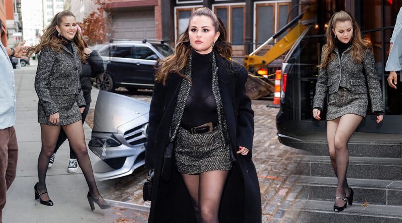 Tribeca Heat: Selena Gomez Stuns in See-Through Top and Black Stockings