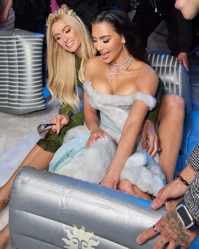 Snow Glam Paris Hilton Kim Kardashian