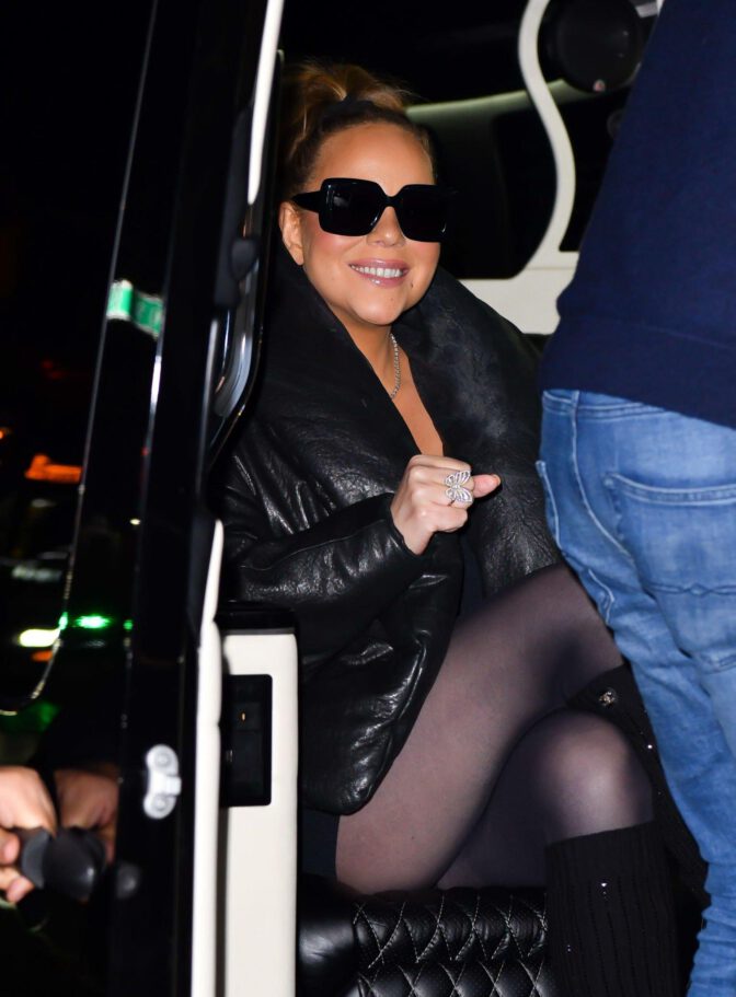 Mariah Carey Black Dress Upskirt Nyc