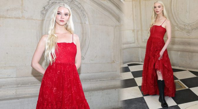 Anya Taylor-Joy’s Dazzling Red Carpet Reign: Mesmerizing Moments at Dior SS 2024 Show!