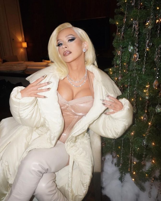 Christina Agueilra Big Boobs And Cleavage