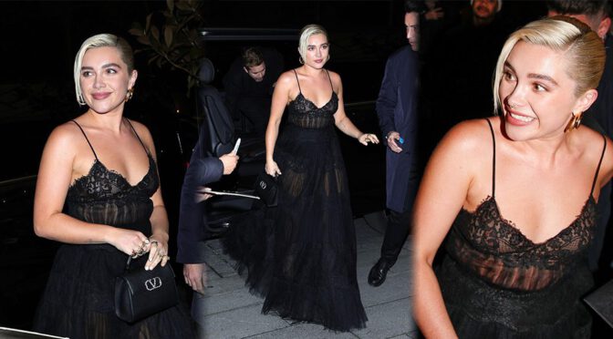 Breast and Nipple Exposure: Florence Pugh’s Dazzling Sheer Display at Valentino Afterparty!
