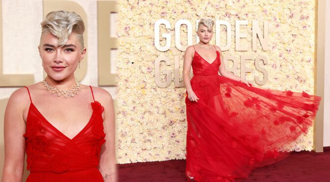 Florence Pugh Stuns in Braless Glory at 81st Golden Globes!