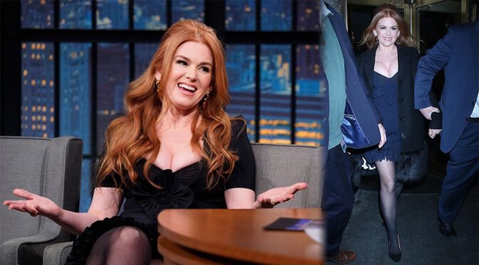 Isla Fisher’s Jaw-Dropping Late Night Appearance: Mesmerizing Cleavage and Big Breasts Steal the Show!