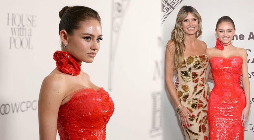 Busty Bliss: Leni Klum Stuns in Red at Art of Elysium’s Heaven Gala!