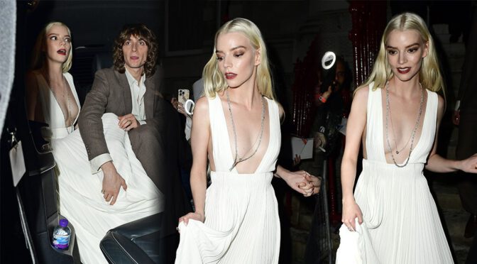 Anya Taylor-Joy Stuns in Revealing Braless White Dress at Dune: Part Two Premiere Afterparty!