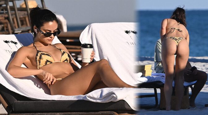 Camila Mendes Turns Heads with Stunning Bikini Bod on Miami Beach