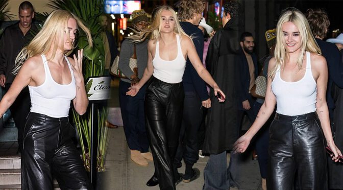 Braless Beauty: Charlotte Lawrence Turns Heads at Frame NYFW Dinner