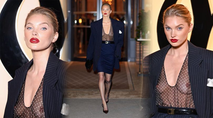 Daring Display: Elsa Hosk Flaunts Stunning Breasts and Perfect Nipples at Paris Fashion Week!