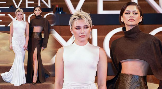 Braless Bombshells: Florence Pugh and Zendaya Sizzle at ‘Dune: Part Two’ Fan Event!