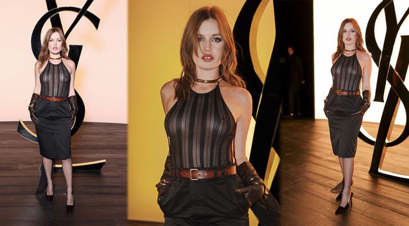 Provocative Perfection: Georgia May Jagger’s Sheer Chic Displays Breasts and Nipples at Paris Fashion Week
