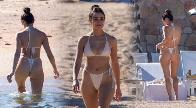 Jaw-Dropping Beauty: Olivia Culpo’s Spectacular Ass steals the Show in Skimpy Thong Bikini at Cabo San Lucas Beach!