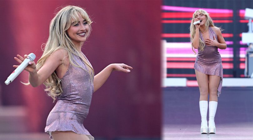 Sabrina Carpenter Stuns in Sexy Flimsy Dress at The Eras Tour in Melbourne