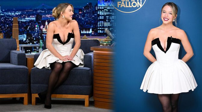 Irresistible Beauty: Sydney Sweeney’s Sexy Cleavage Steals the Spotlight on The Tonight Show