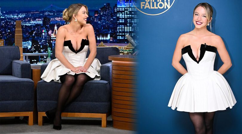 Irresistible Beauty: Sydney Sweeney’s Sexy Cleavage Steals the Spotlight on The Tonight Show