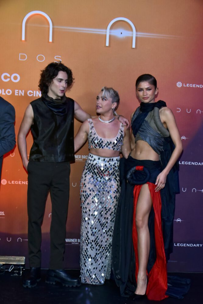 Florence Pugh Zendaya Dune Part Two Photocall Mexico City