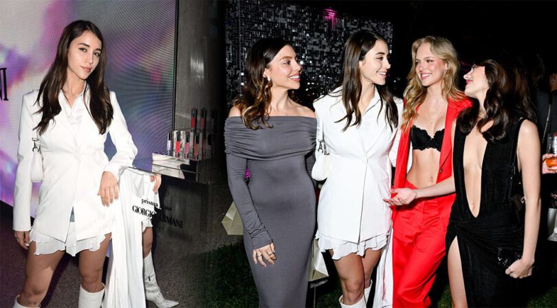 Gorgeous Caylee Cowan Graces Giorgio Armani Prisma Glass Launch in Beverly Hills